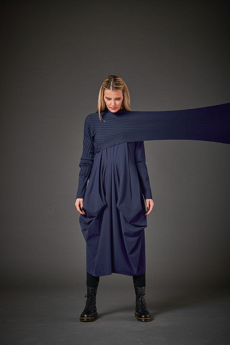 Winter techno stretch material dress (263k2)