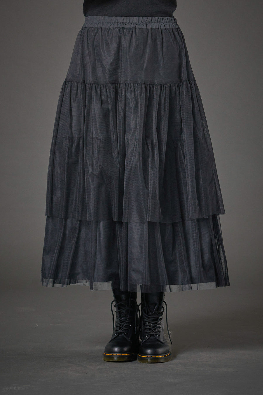 Micro taffeta skirt with tulle (266r2)
