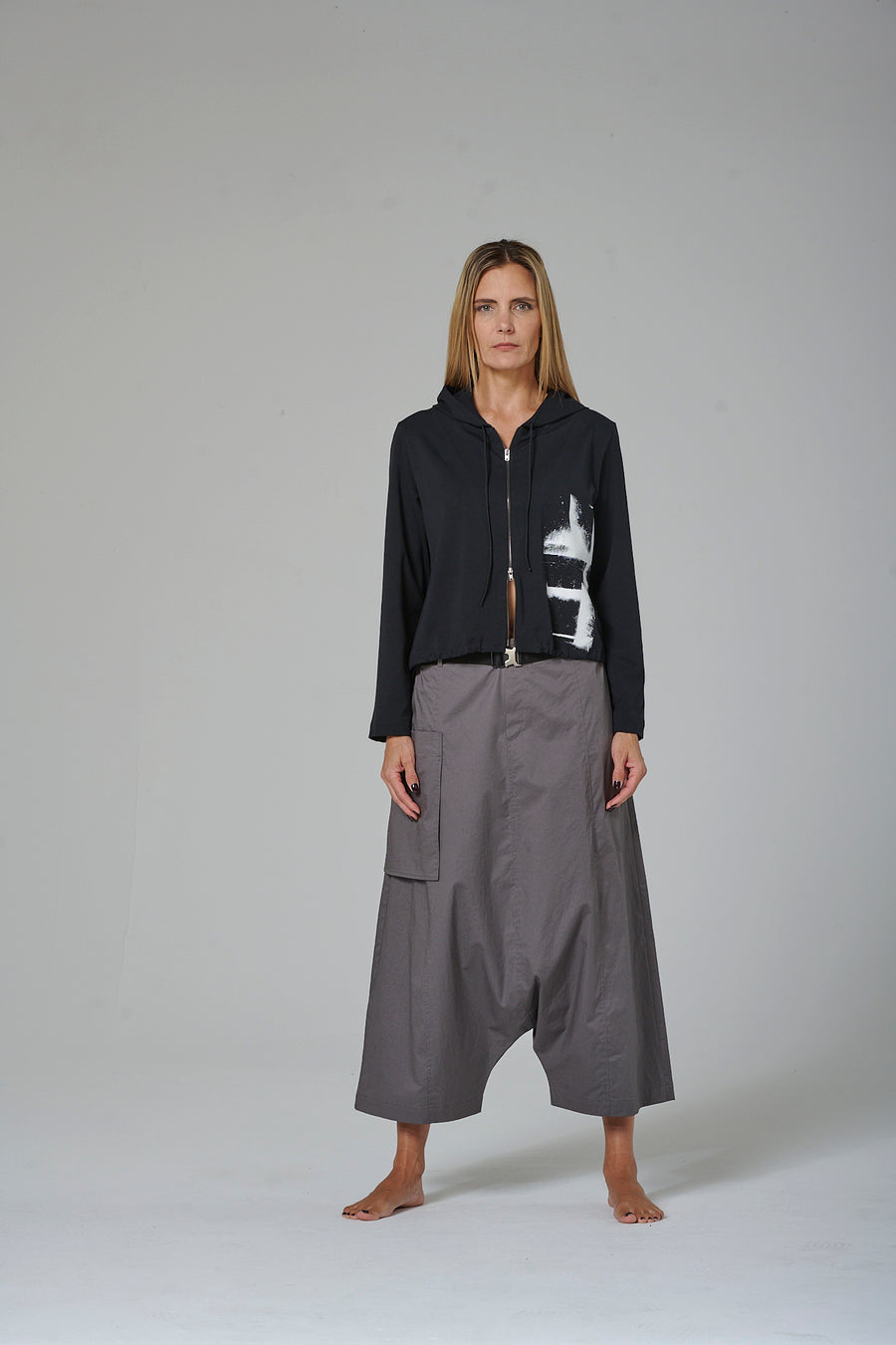 Cotton pants (culottes) with elastane (322h5)