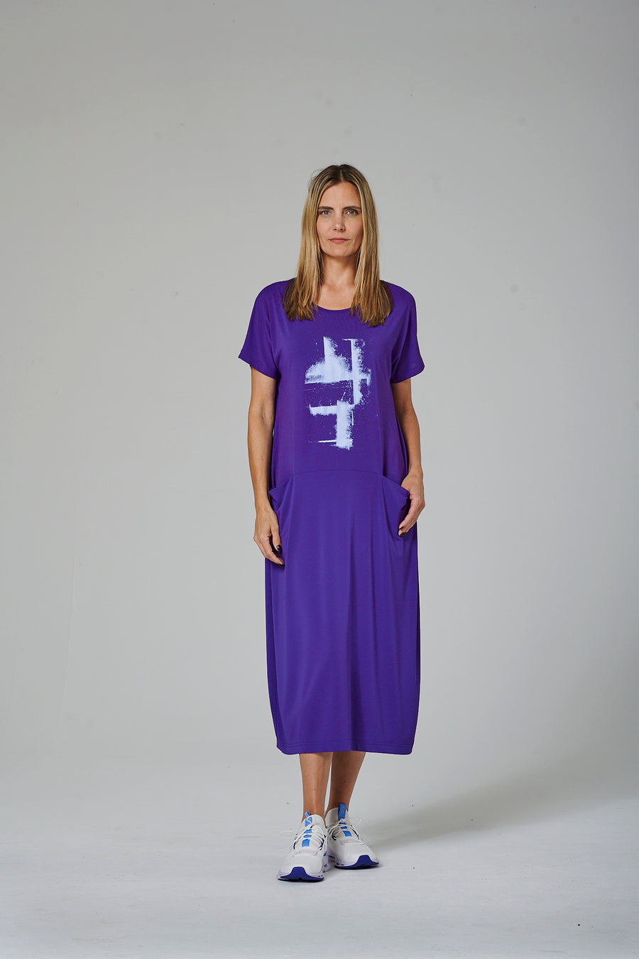 Dress made of acetate jersey blended fabric with elastane (328k1) printed or plain