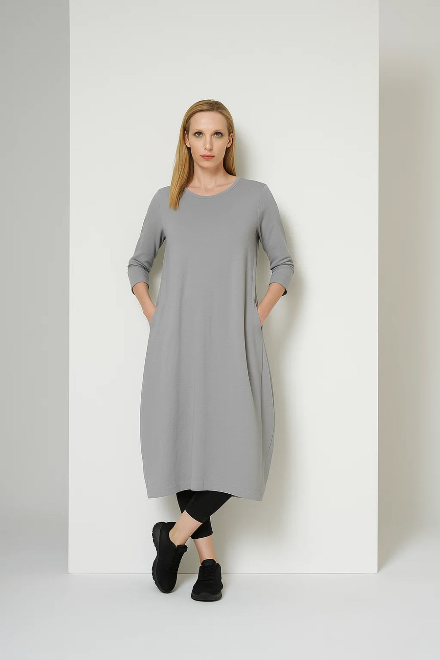 Kleid aus Supima-Baumwolle mit Elasthan (429k2) mit Motivdruck oder Uni