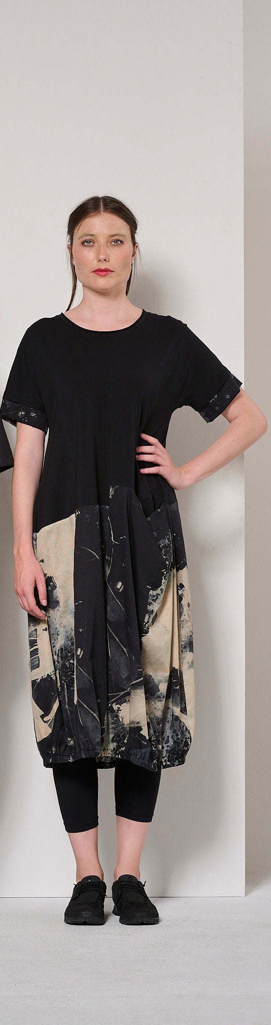 Kleid aus bedruckter Baumwolle (433k1) Länge ca. 115 cm
