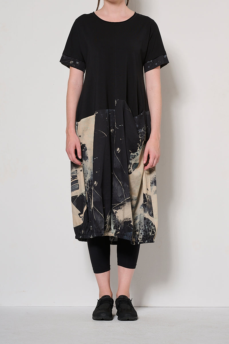 Kleid aus bedruckter Baumwolle (433k1) Länge ca. 115 cm