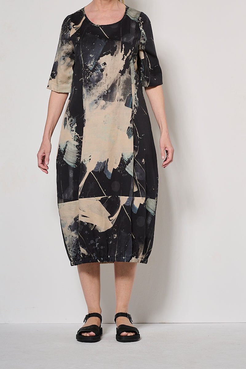Printed Cotton Dress (433k2)