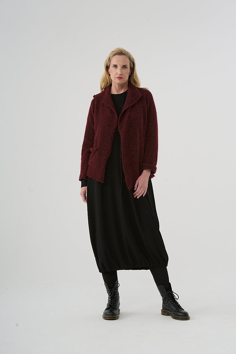 Jacke, Strickjacke (455j2) aus kuscheligem Mohair-Mischgewebe
