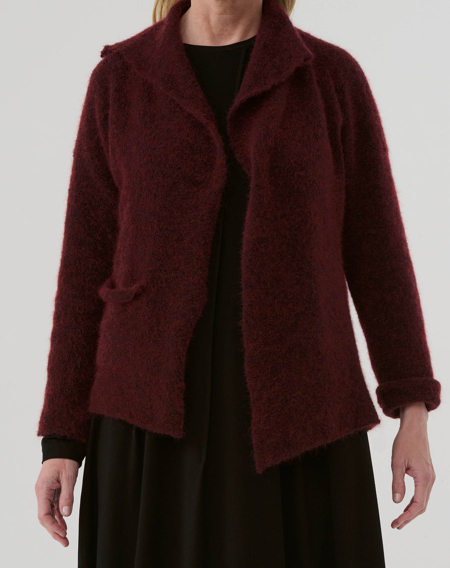 Jacke, Strickjacke (455j2) aus kuscheligem Mohair-Mischgewebe