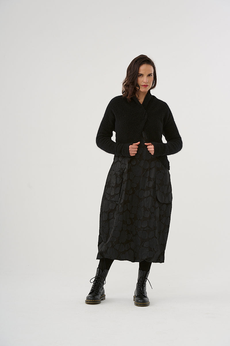 Jacke, Strickjacke,(455j4) aus kuscheligem Mohair-Mischgewebe