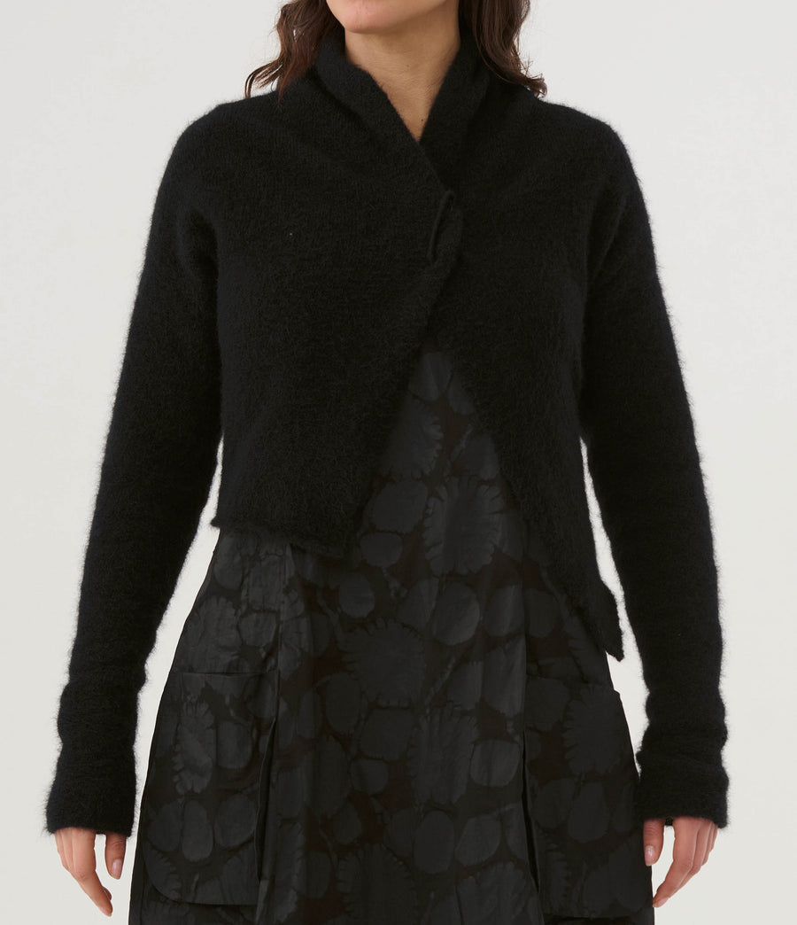 Jacke, Strickjacke,(455j4) aus kuscheligem Mohair-Mischgewebe