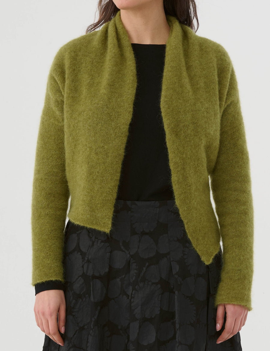 Jacke, Strickjacke,(455j4) aus kuscheligem Mohair-Mischgewebe