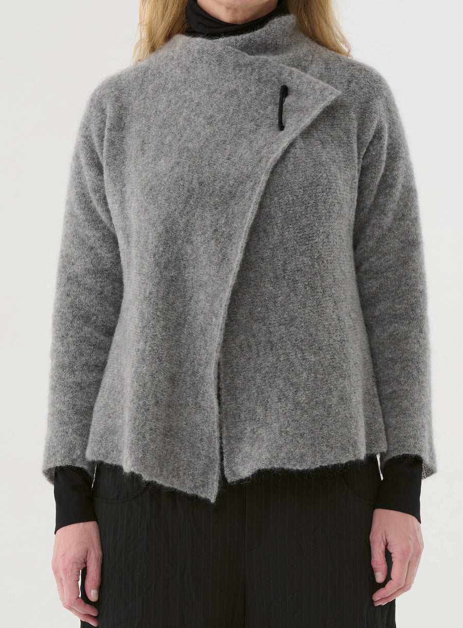 Jacke, Strickjacke (455j5) aus kuscheligem Mohair-Mischgewebe