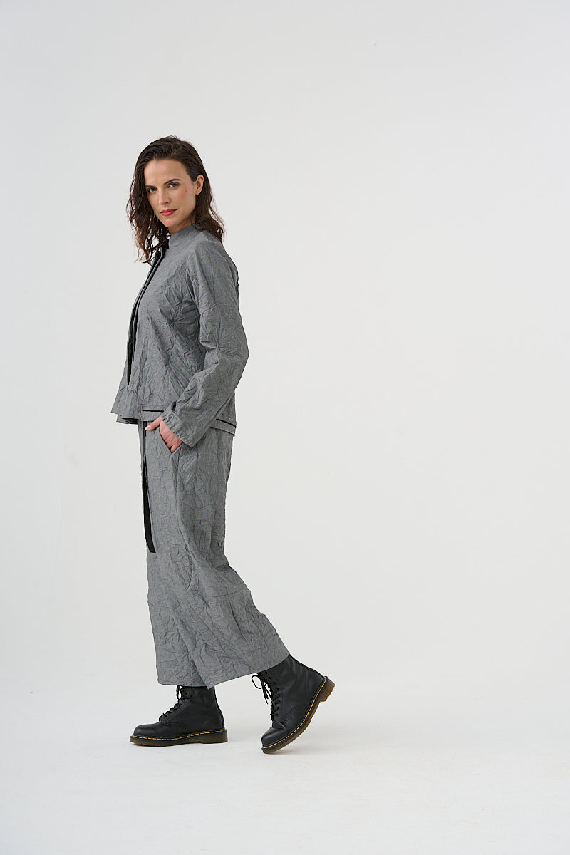 Jacket (462j1) made of finely crushed mixed fabric