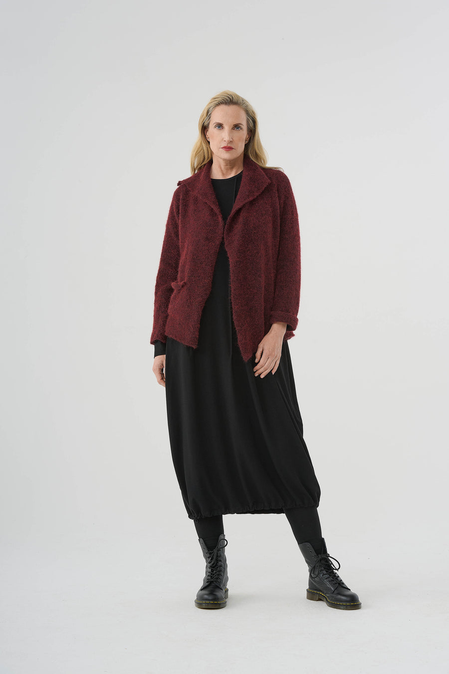Jacke, Strickjacke (455j2) aus kuscheligem Mohair-Mischgewebe