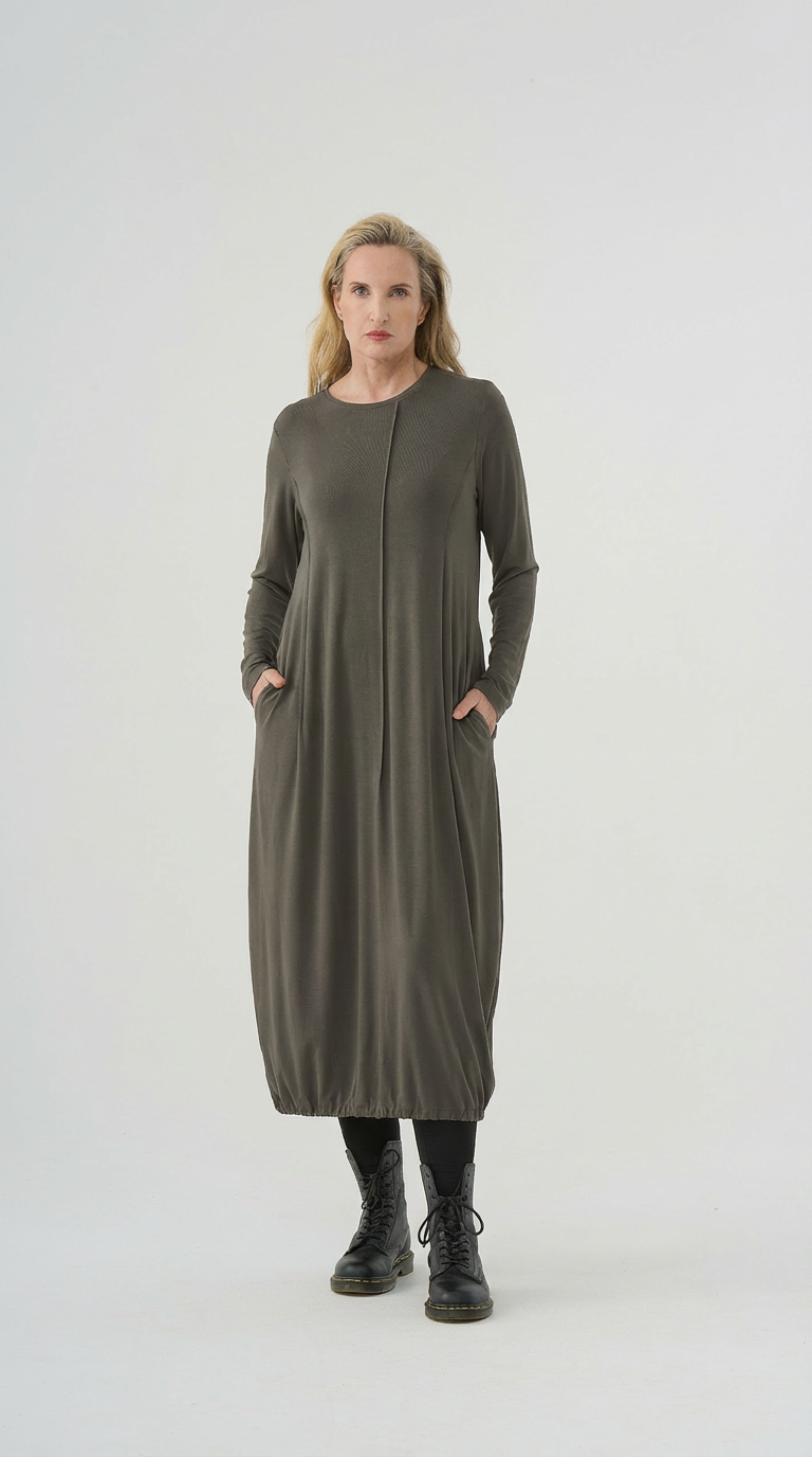 Kleid (467k1) aus Winterviskose mit Elasthan