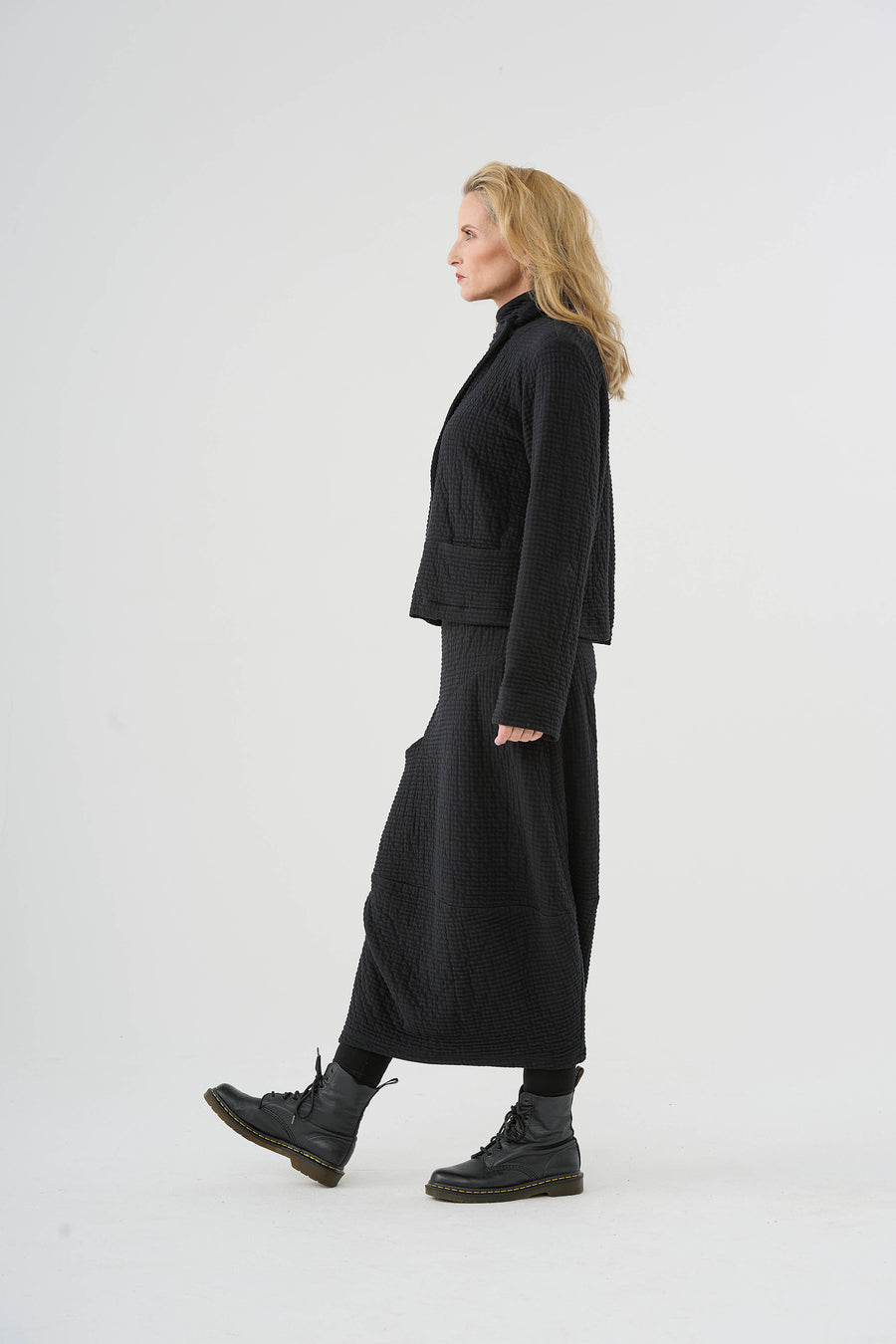 Jacke (468j1) Baumwoll-Strukturjersey mit stylischer Oberfläche