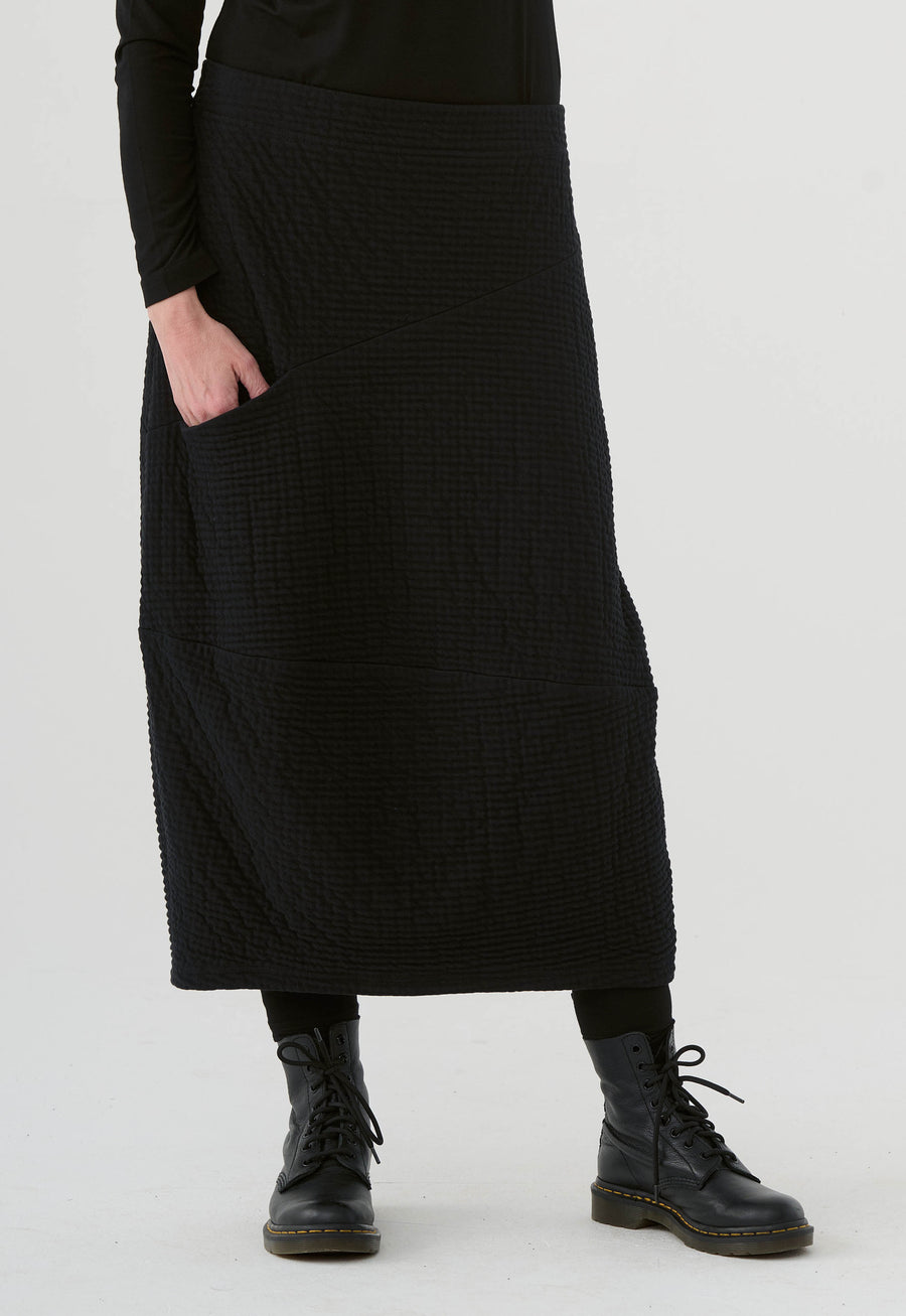 Rock (468r1) Baumwoll-Strukturjersey mit stylischer Oberfläche
