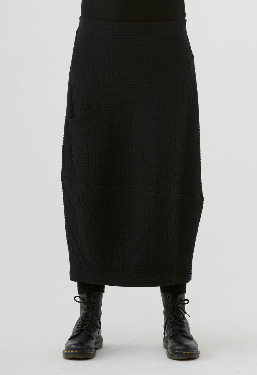 Rock (468r1) Baumwoll-Strukturjersey mit stylischer Oberfläche