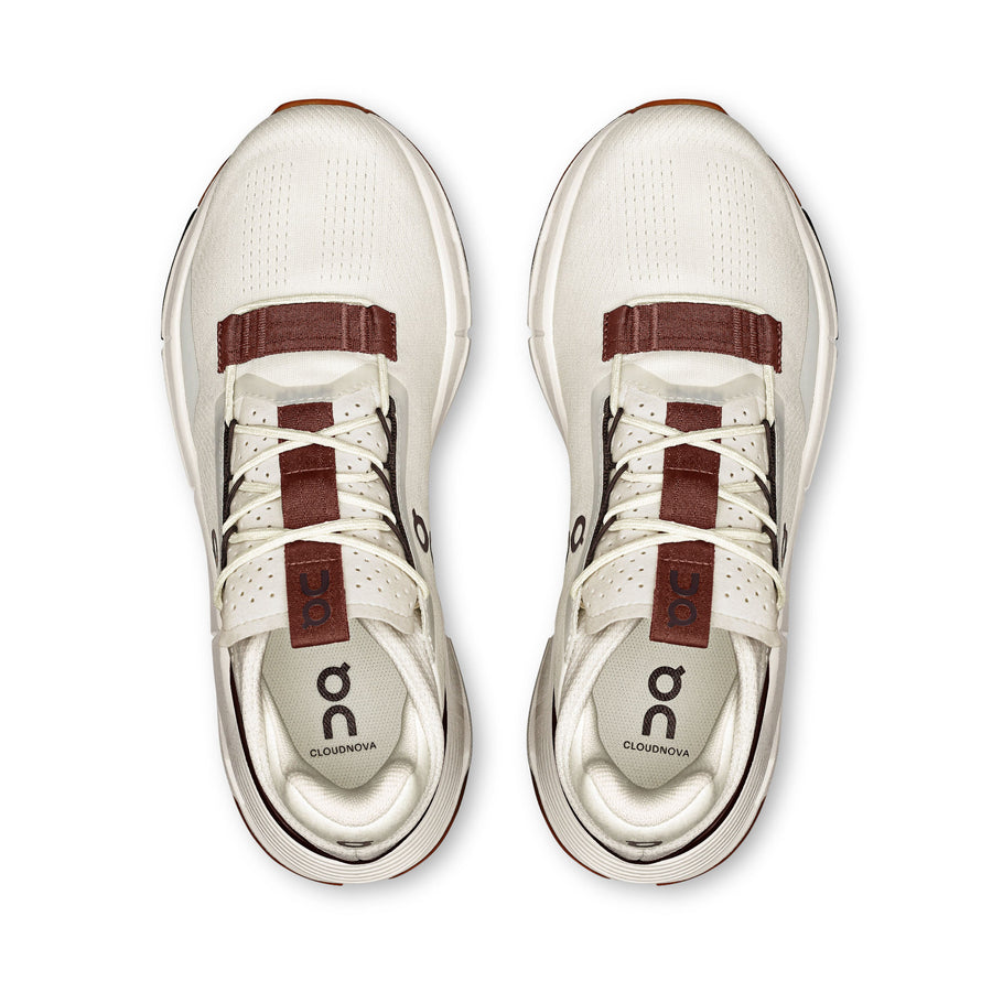 on-running cloudnova 2 ivory/grenadine