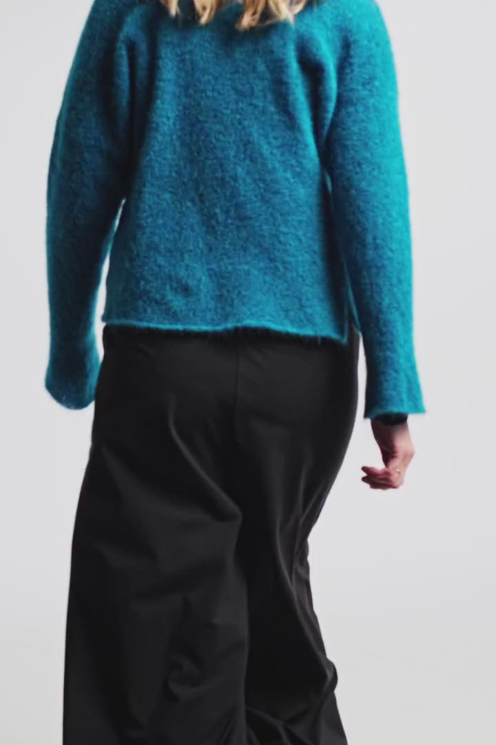 Jacket, cardigan (455j1) made of cozy mohair blend