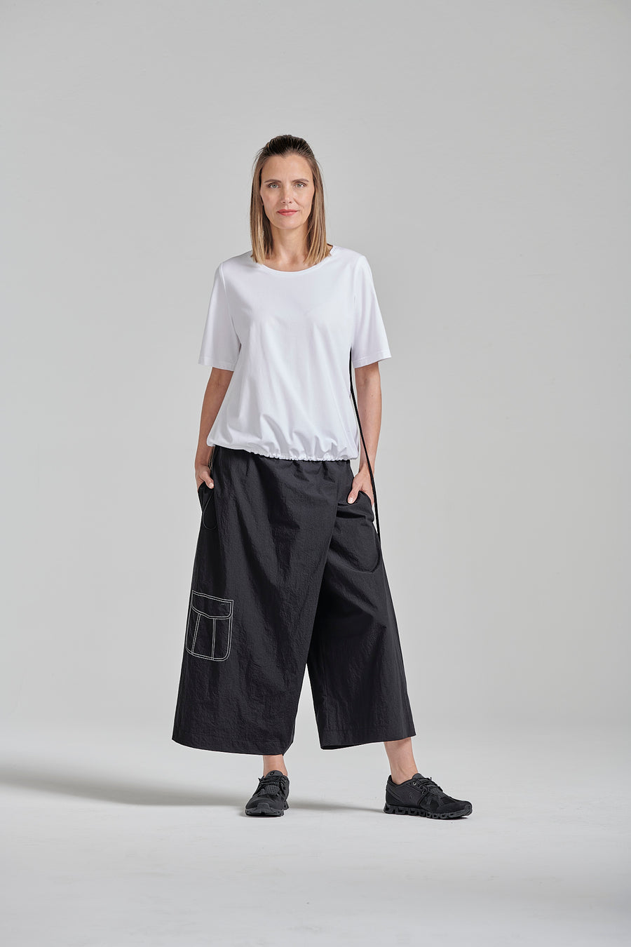 Refined pure cotton culottes skirt