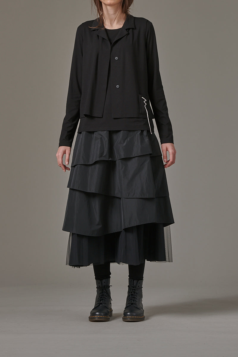 Skirt two layers, taffeta skirt with tulle made of 100% polyamide (item no. 173r1)