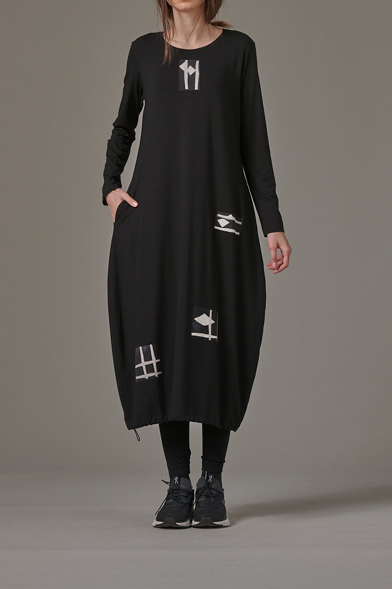 Kleid aus Viskosejersey mit oder ohne Applikation (Art.-Nr. 168k1) – Yukai  Shop
